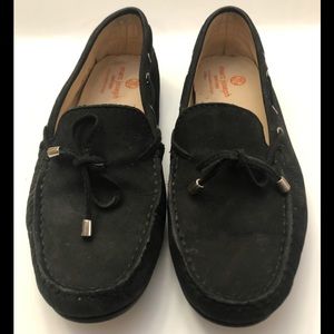 Marc Joseph moccasins Black Suede Size 8 leather lined